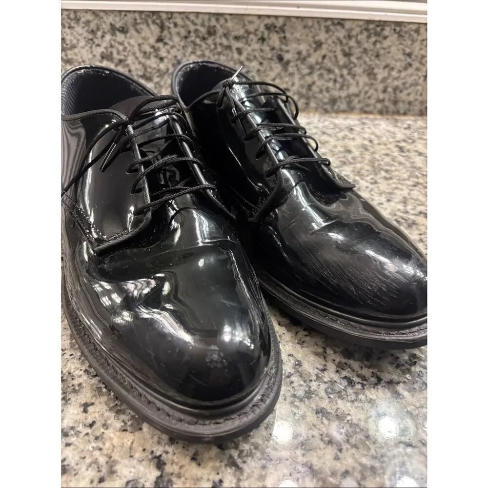 Vibram Black Patent Leather Derby Dress Shoes